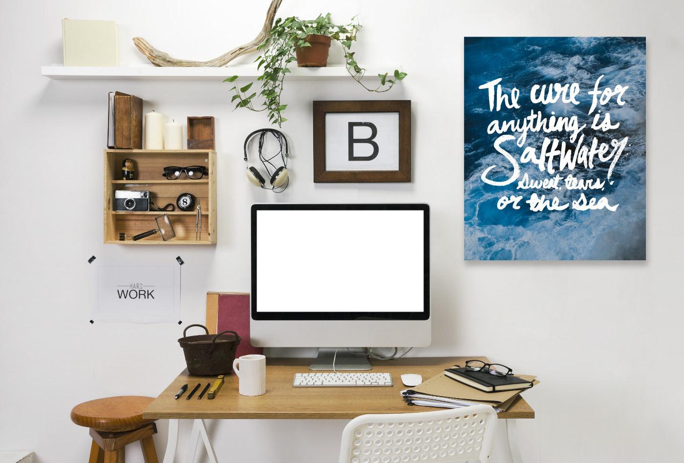 Saltwater by Leah Flores Wrapped Canvas - Wrapped Canvas - Americanflat