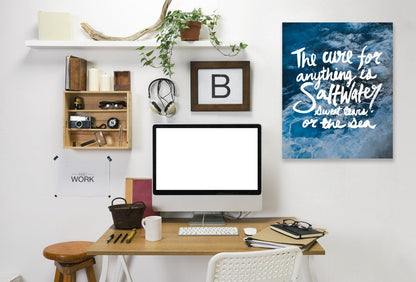 Saltwater by Leah Flores Wrapped Canvas - Wrapped Canvas - Americanflat