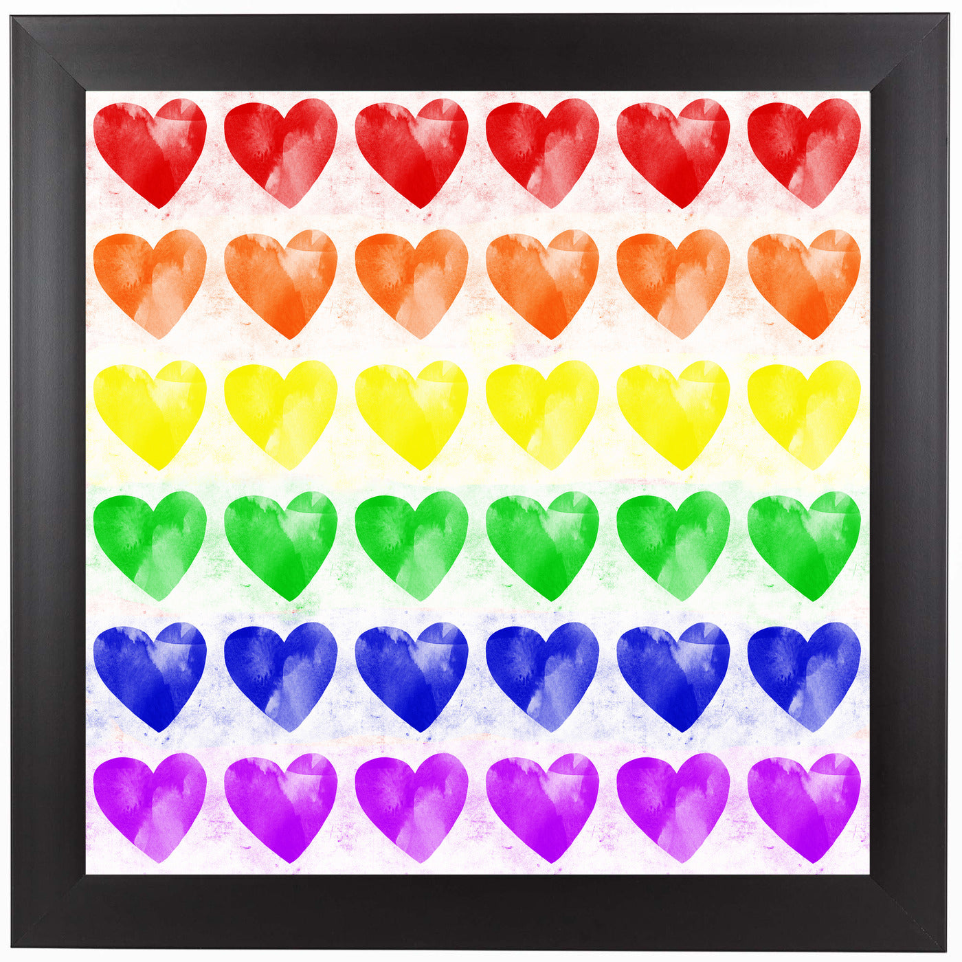 Rainbow Hearts by Leah Flores Framed Print - Americanflat