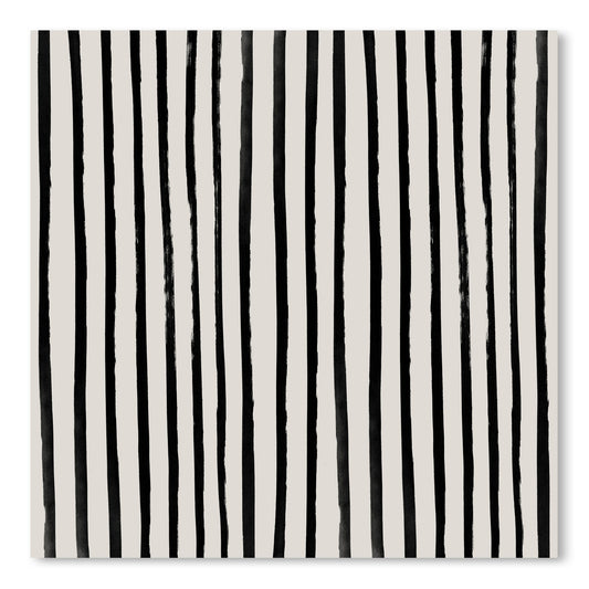 Vertical Black And White Watercolor Stripes by Leah Flores Art Print - Art Print - Americanflat