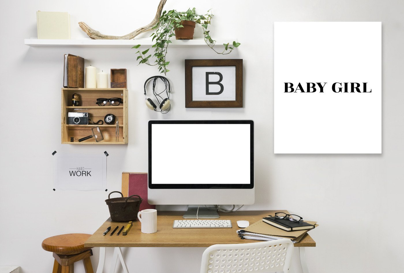 Baby Girl by Explicit Design Wrapped Canvas - Wrapped Canvas - Americanflat