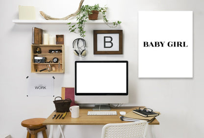 Baby Girl by Explicit Design Wrapped Canvas - Wrapped Canvas - Americanflat