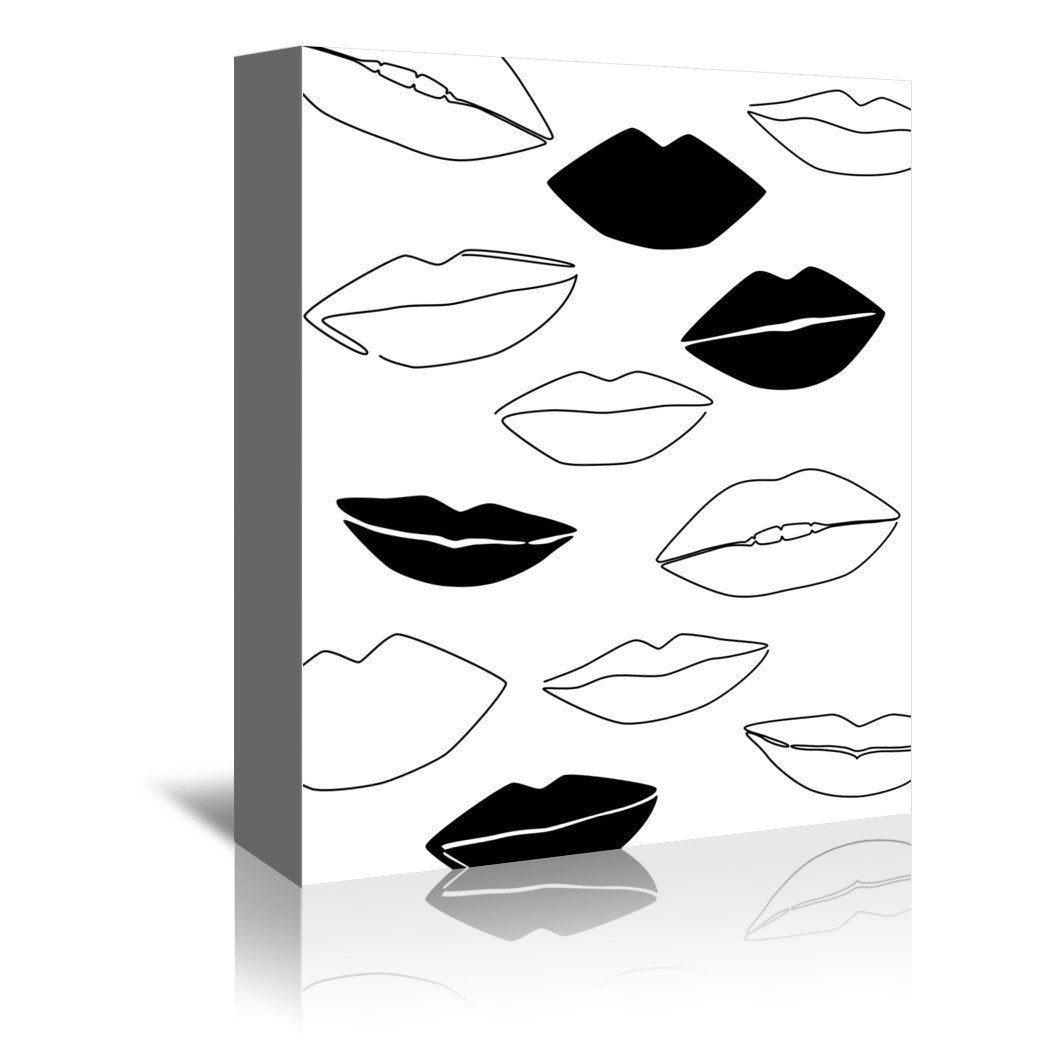 Black Kisses by Explicit Design Wrapped Canvas - Wrapped Canvas - Americanflat