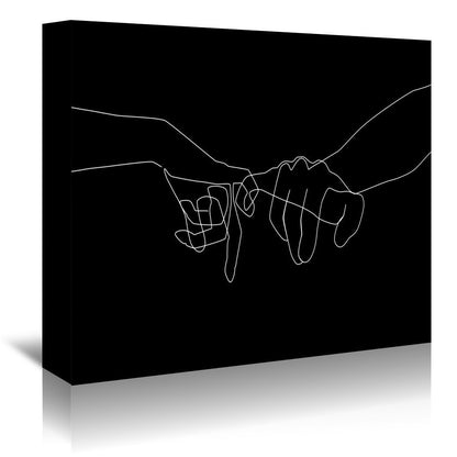 Black Pinky Swear by Explicit Design Wrapped Canvas - Wrapped Canvas - Americanflat