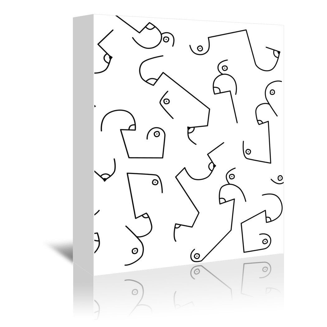 Boobies by Explicit Design Wrapped Canvas - Wrapped Canvas - Americanflat