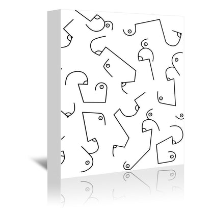 Boobies by Explicit Design Wrapped Canvas - Wrapped Canvas - Americanflat
