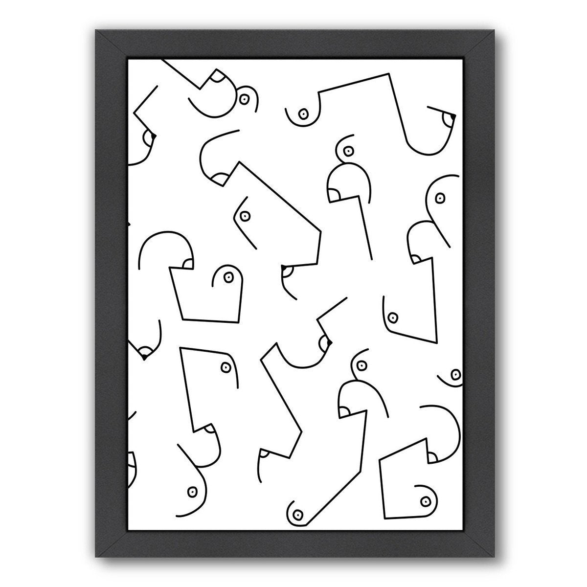 Boobies by Explicit Design Framed Print - Americanflat