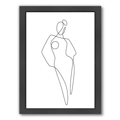Continuous Line Female by Explicit Design Framed Print - Americanflat