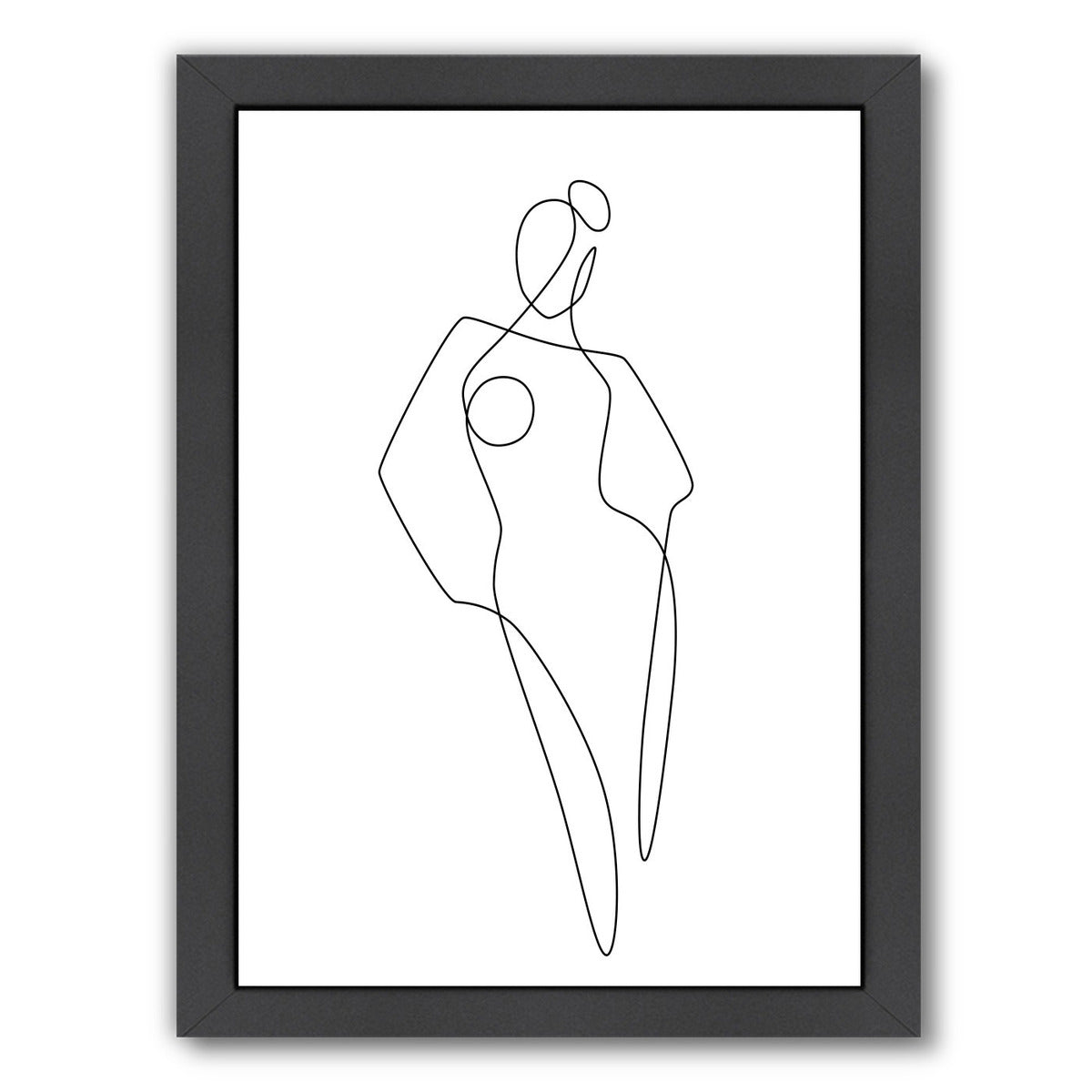 Continuous Line Female by Explicit Design Framed Print - Americanflat