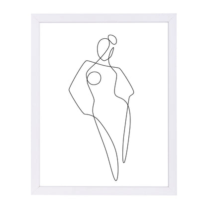 Continuous Line Female by Explicit Design Framed Print - Americanflat