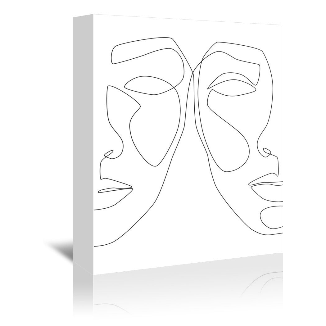 Double Face by Explicit Design Wrapped Canvas - Wrapped Canvas - Americanflat