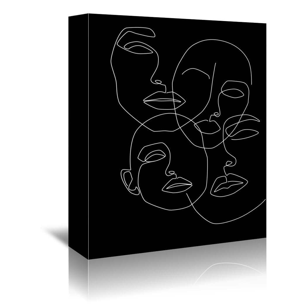 Faces In Dark by Explicit Design Wrapped Canvas - Wrapped Canvas - Americanflat