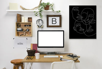 Faces In Dark by Explicit Design Wrapped Canvas - Wrapped Canvas - Americanflat