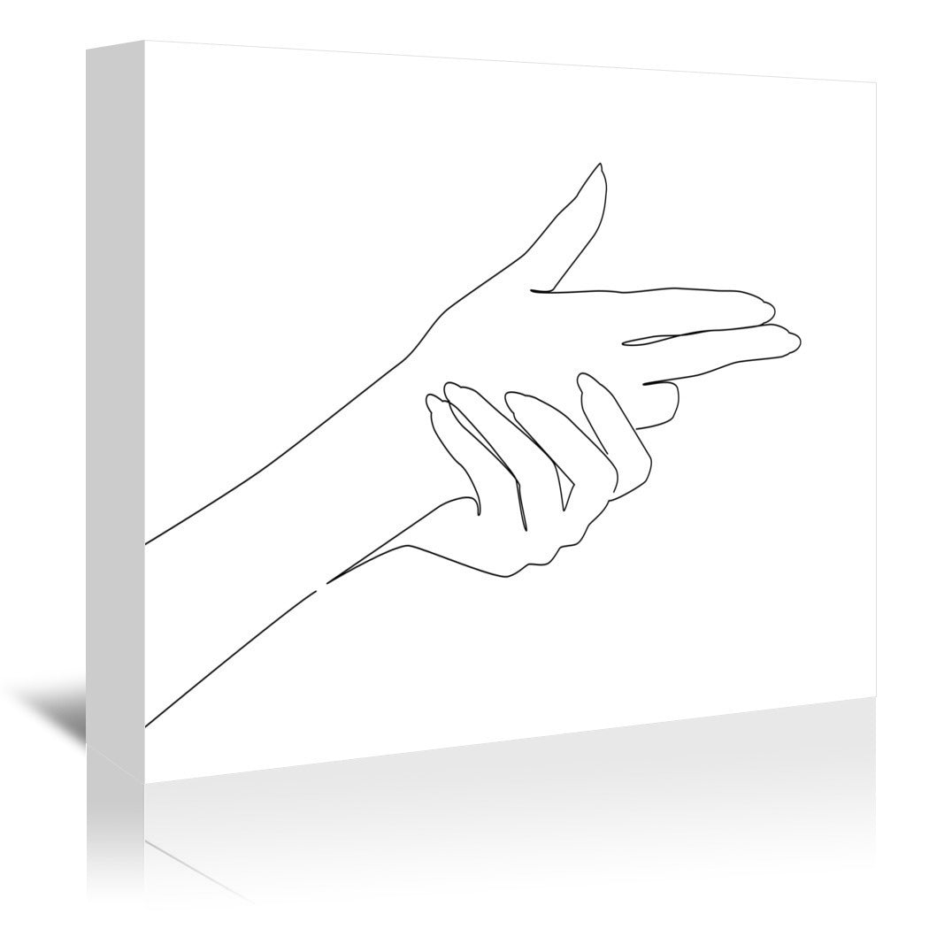 Finger Gun by Explicit Design Wrapped Canvas - Wrapped Canvas - Americanflat