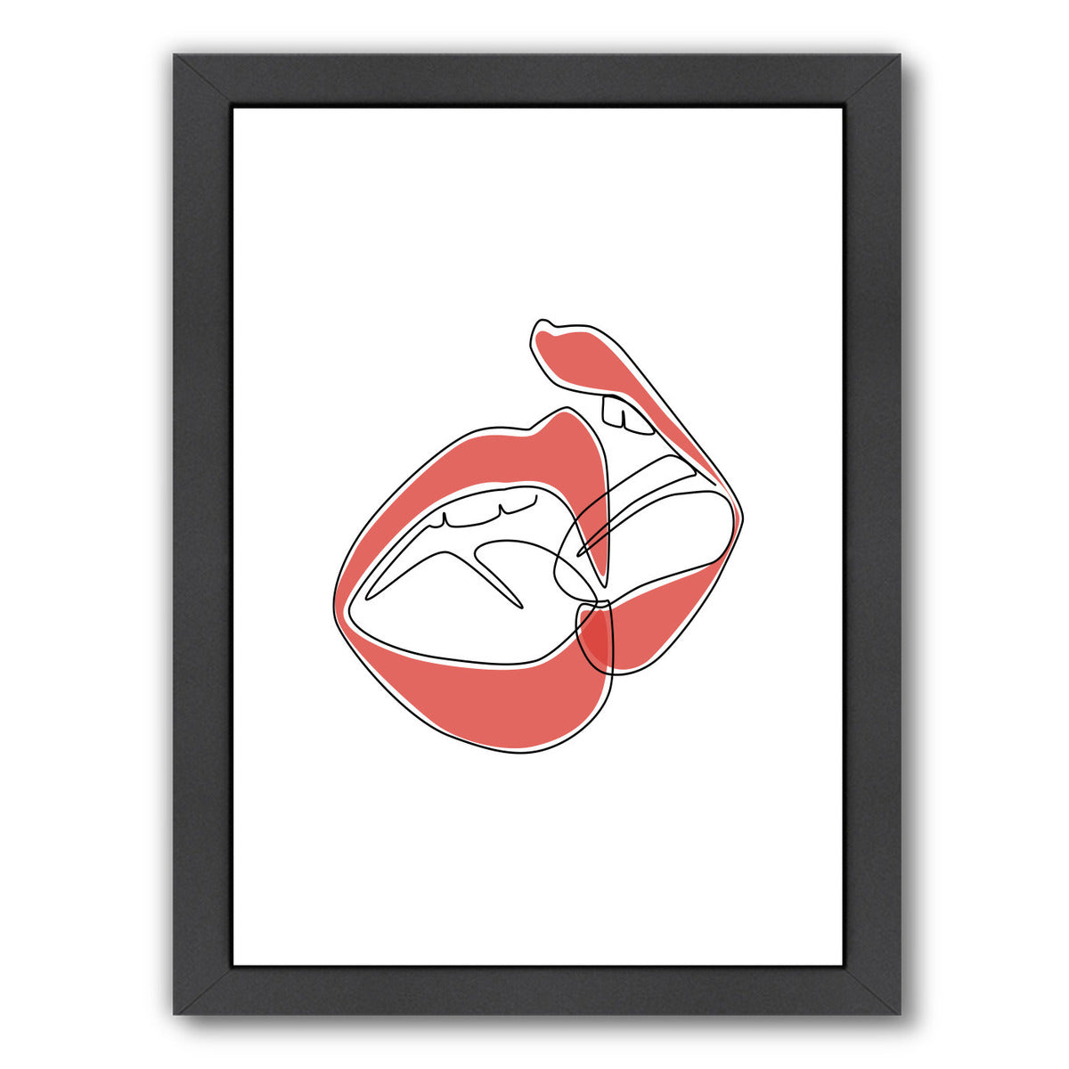 Intense Kiss by Explicit Design Framed Print - Americanflat