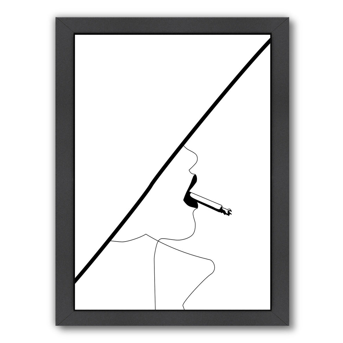 Kate Smokes by Explicit Design Framed Print - Americanflat