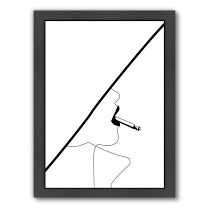 Kate Smokes by Explicit Design Framed Print - Americanflat
