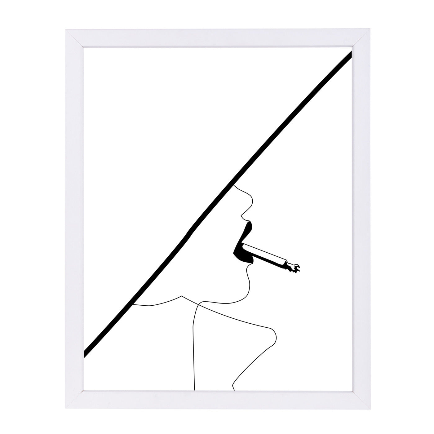 Kate Smokes by Explicit Design Framed Print - Americanflat