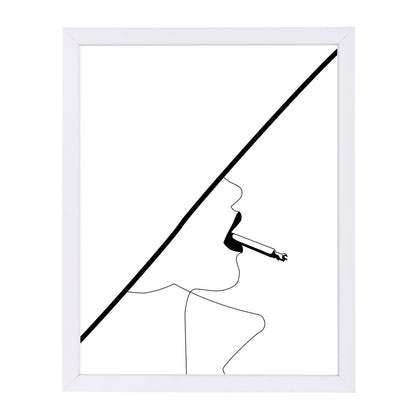 Kate Smokes by Explicit Design Framed Print - Americanflat