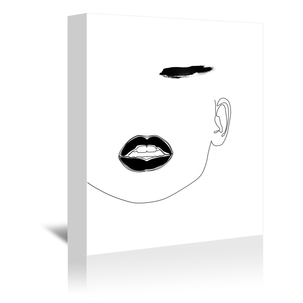 Lip & Brow by Explicit Design Wrapped Canvas - Wrapped Canvas - Americanflat