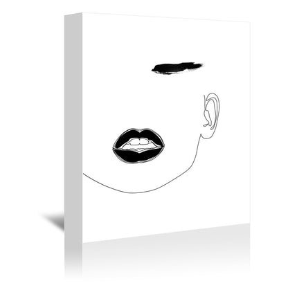 Lip & Brow by Explicit Design Wrapped Canvas - Wrapped Canvas - Americanflat
