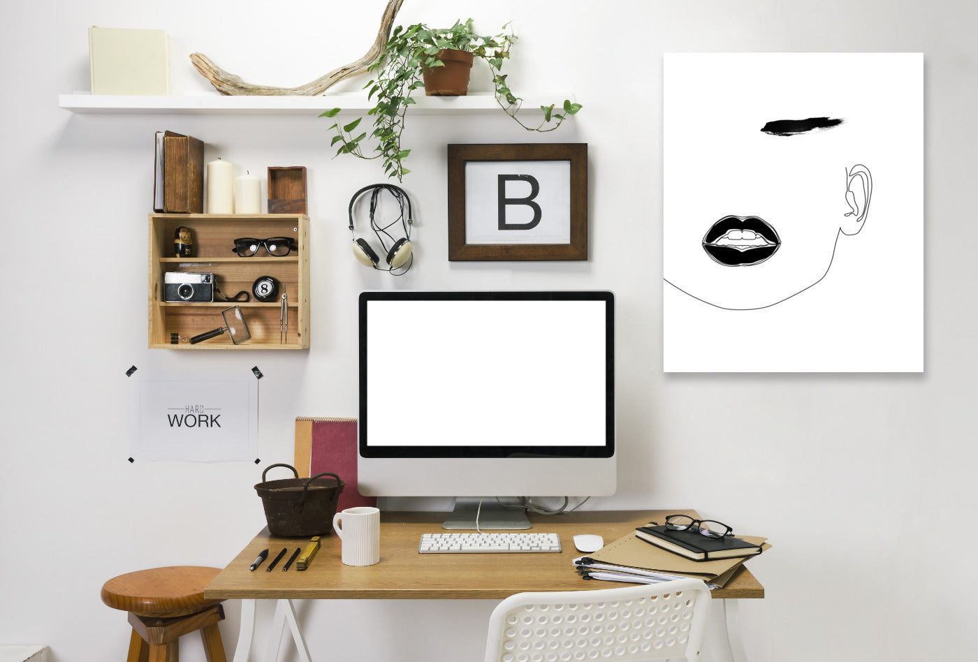Lip & Brow by Explicit Design Wrapped Canvas - Wrapped Canvas - Americanflat