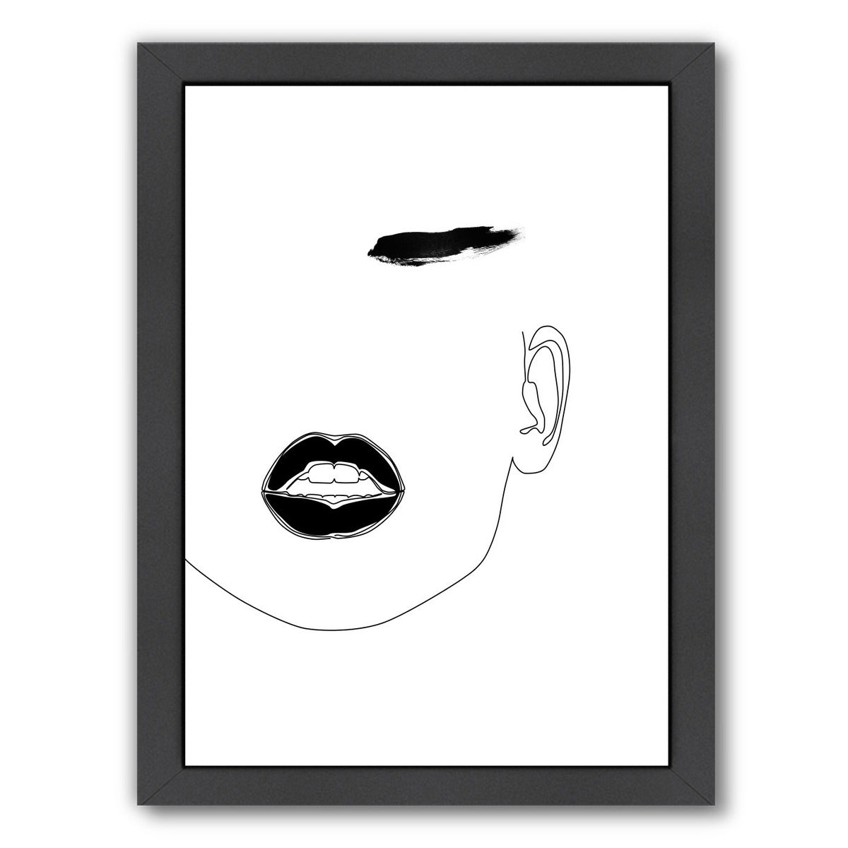 Lip & Brow by Explicit Design Framed Print - Americanflat