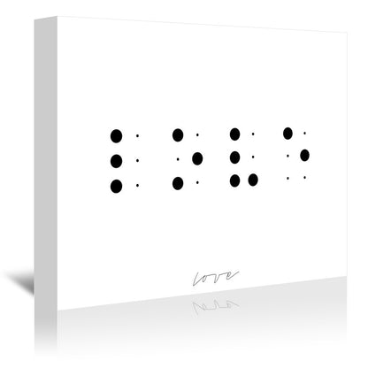 Love In Braille by Explicit Design Wrapped Canvas - Wrapped Canvas - Americanflat