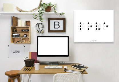 Love In Braille by Explicit Design Wrapped Canvas - Wrapped Canvas - Americanflat