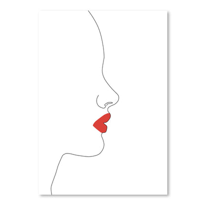 Red Kiss by Explicit Design Art Print - Art Print - Americanflat