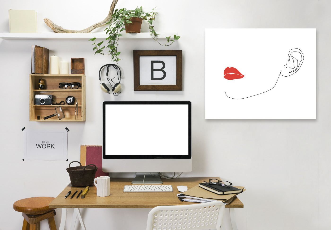 Red Lip by Explicit Design Wrapped Canvas - Wrapped Canvas - Americanflat