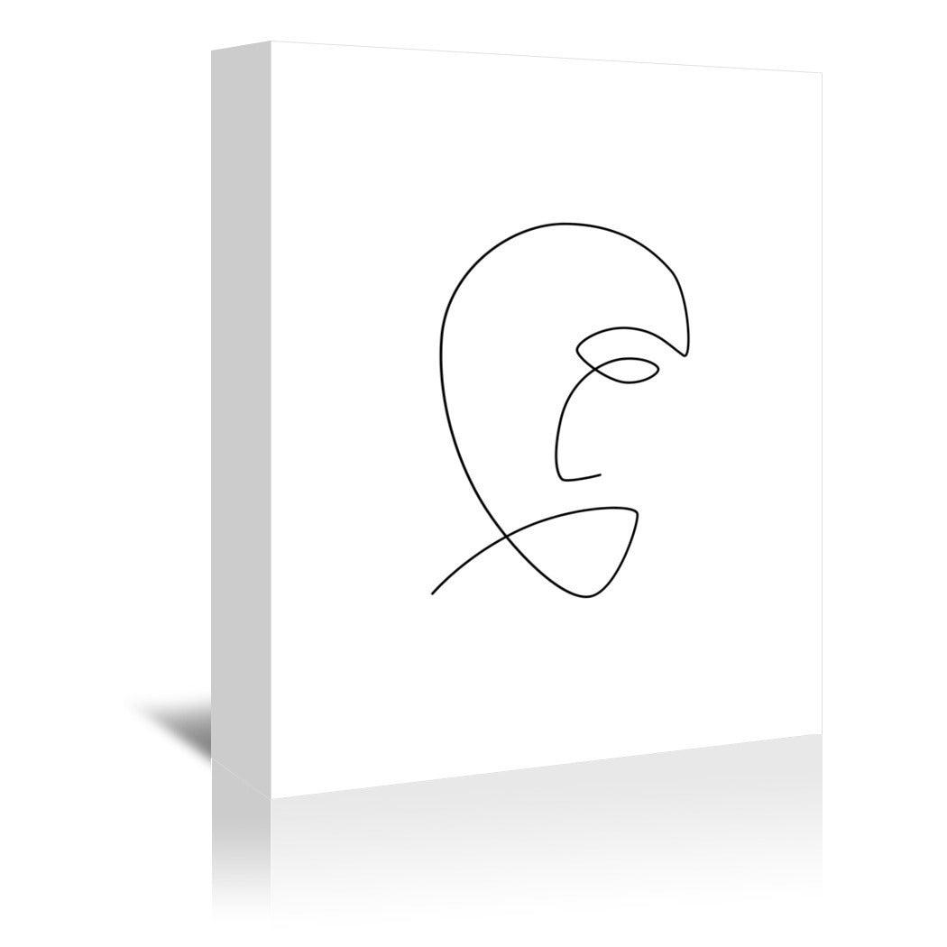 Sad Line by Explicit Design Wrapped Canvas - Wrapped Canvas - Americanflat