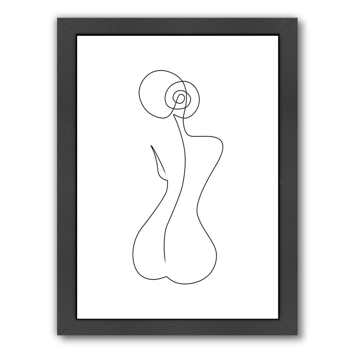 Single Back Line by Explicit Design Framed Print - Americanflat