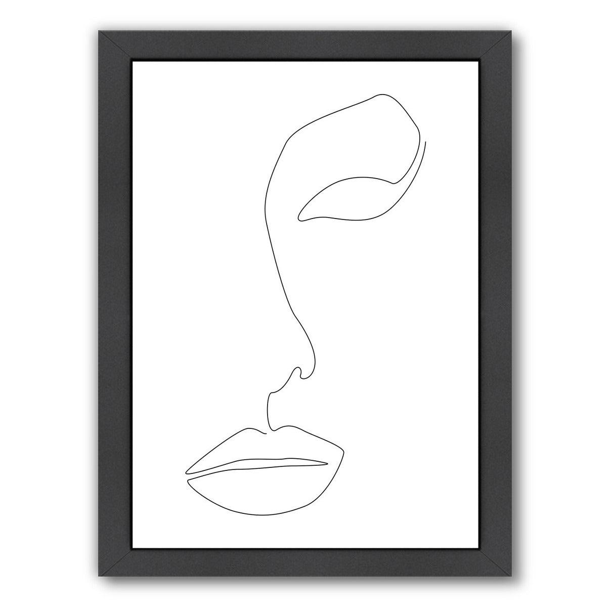 Single Line Look by Explicit Design Framed Print - Americanflat