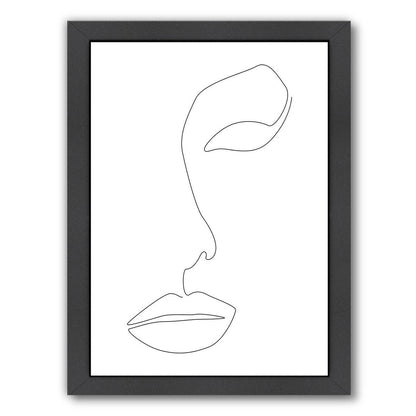 Single Line Look by Explicit Design Framed Print - Americanflat