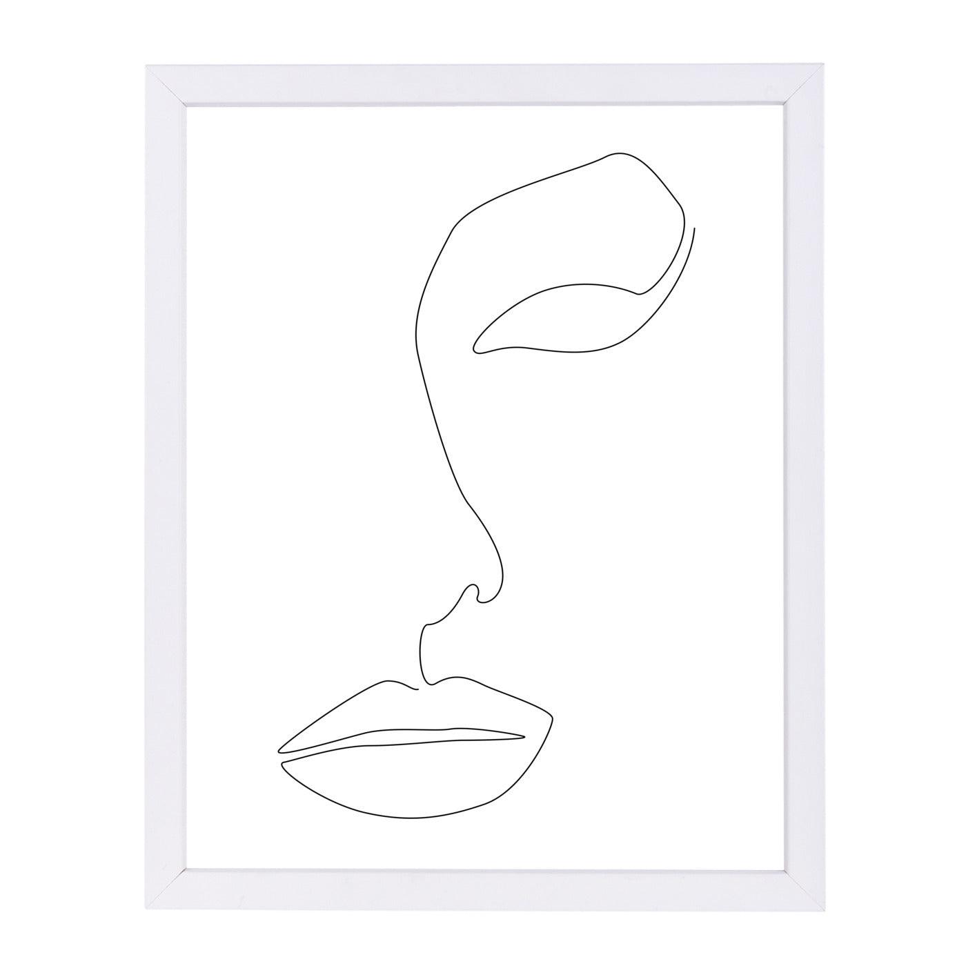 Single Line Look by Explicit Design Framed Print - Americanflat
