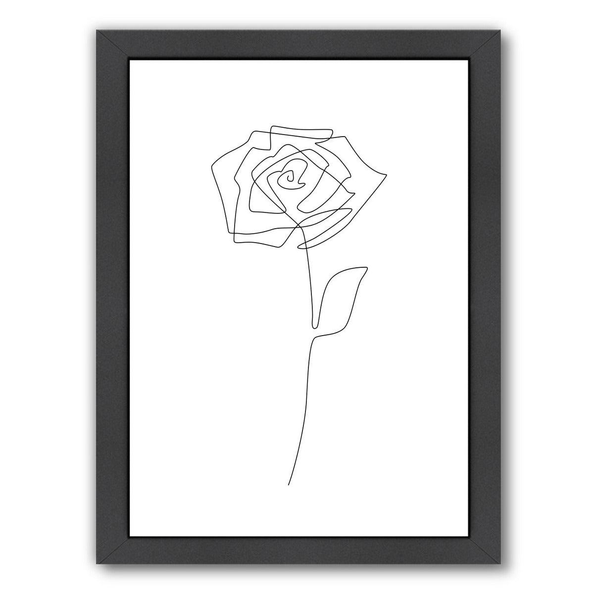 Single Rose by Explicit Design Framed Print - Americanflat