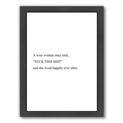 Wise Woman by Explicit Design Framed Print - Americanflat