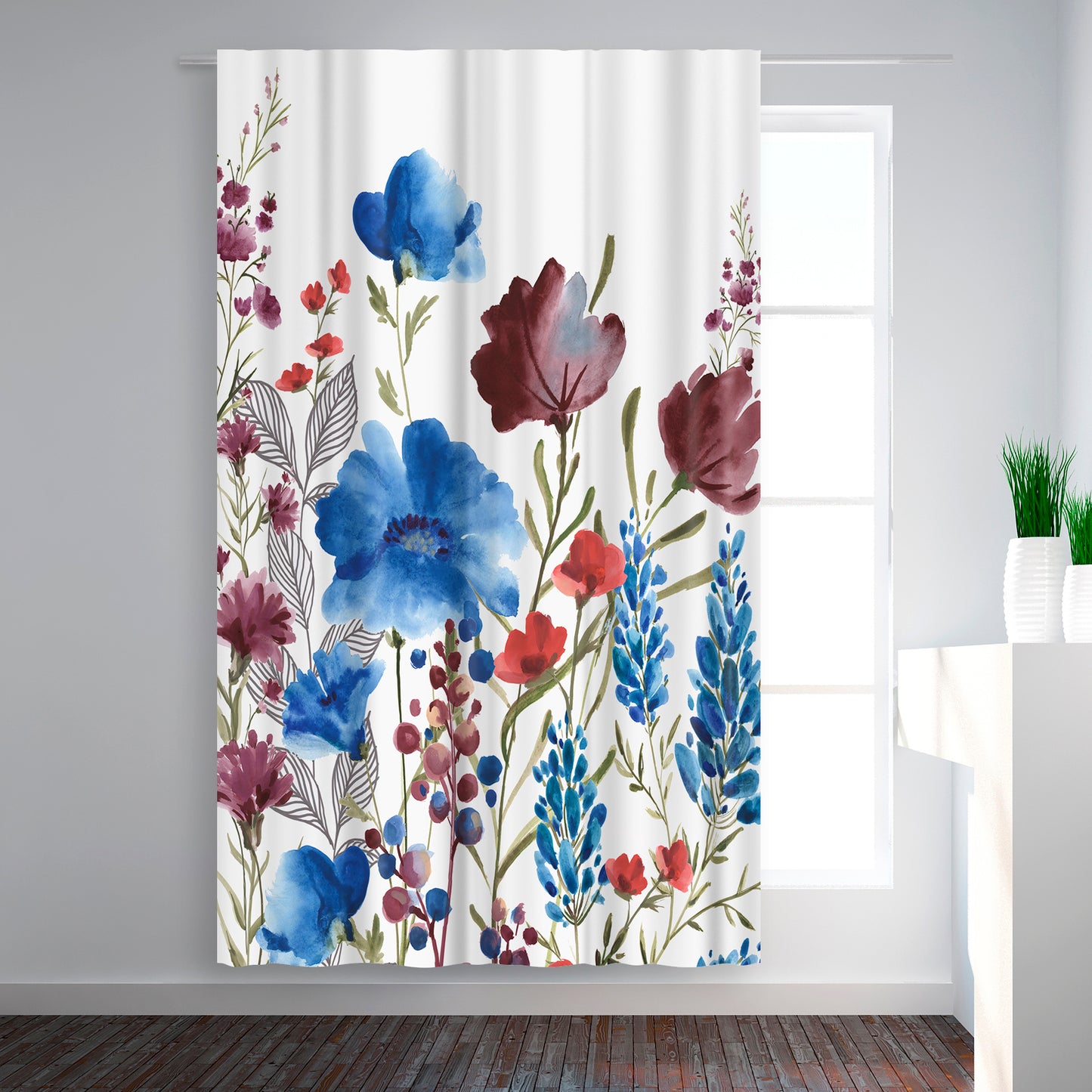 Blackout Curtain Single Panel - Willowherb I by PI Creative Art - Blackout Curtains - Americanflat