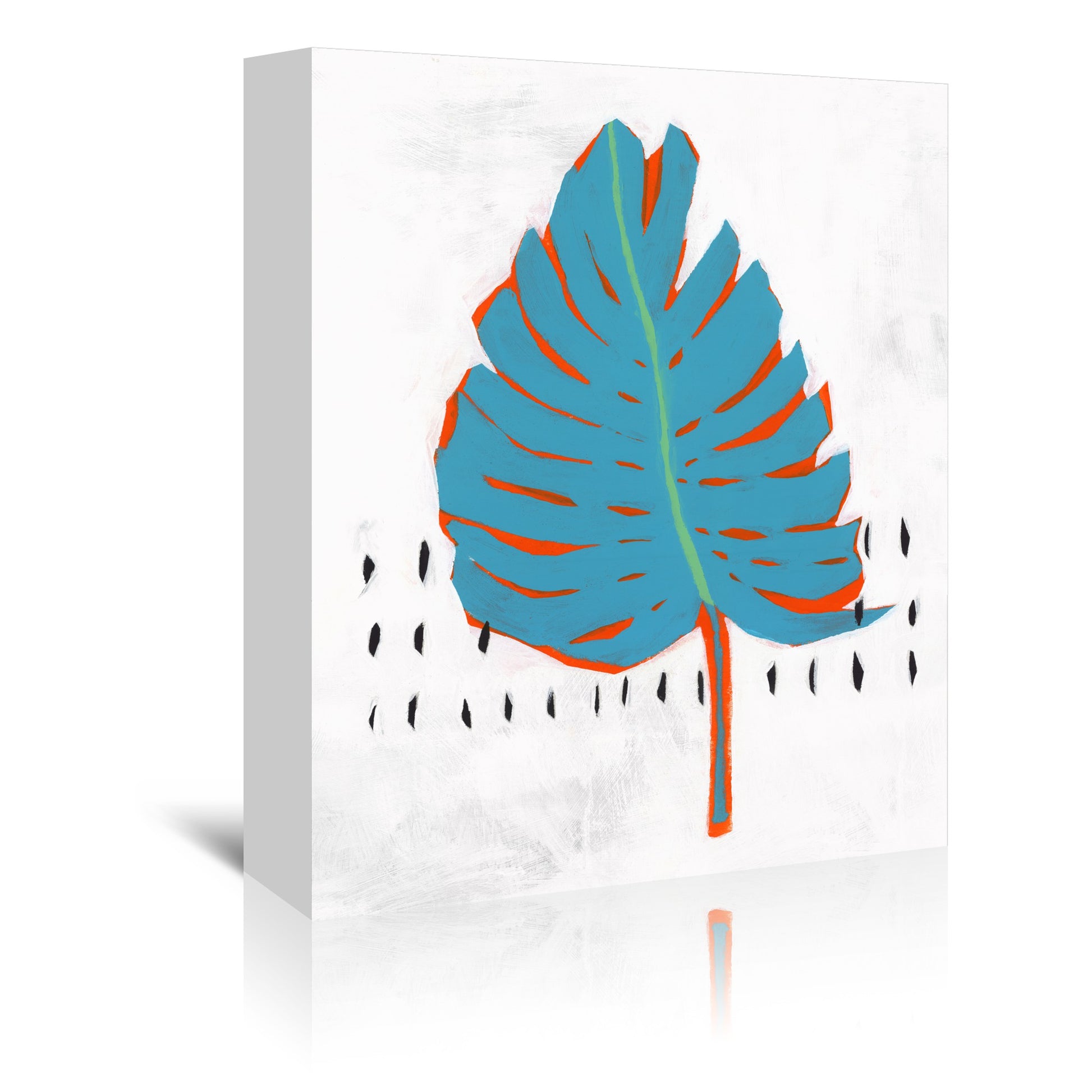 Blue Tropical Leaf I by PI Creative Art - Wrapped Canvas - Americanflat