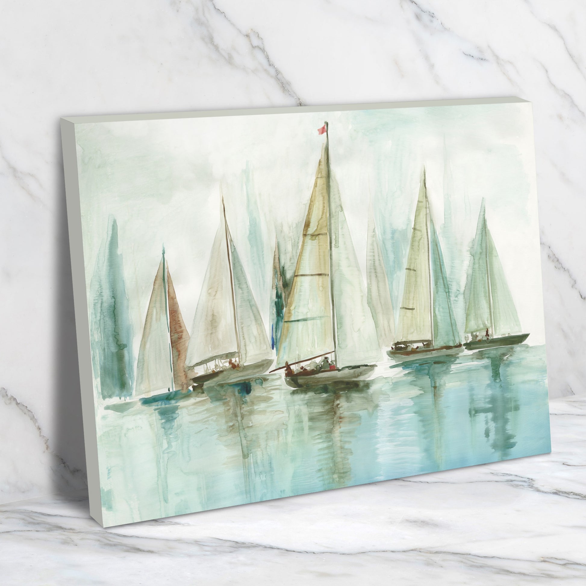 Blue Sailboats I by PI Creative Art - Wrapped Canvas - Americanflat