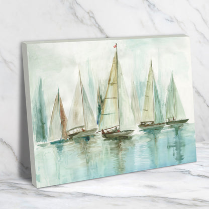 Blue Sailboats I by PI Creative Art - Wrapped Canvas - Americanflat