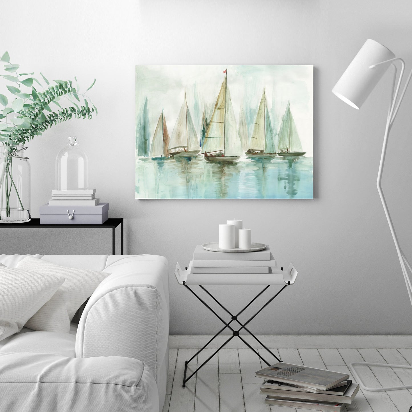 Blue Sailboats I by PI Creative Art - Wrapped Canvas - Americanflat