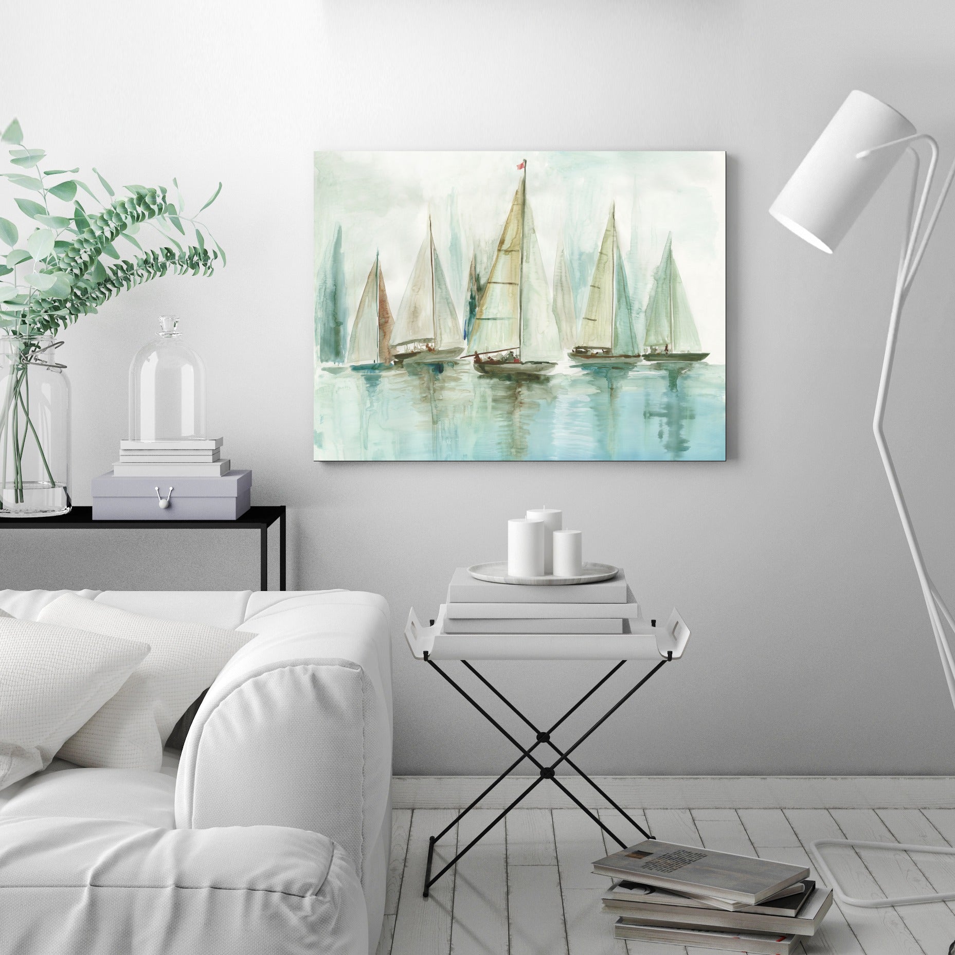 Blue Sailboats I by PI Creative Art - Wrapped Canvas - Americanflat