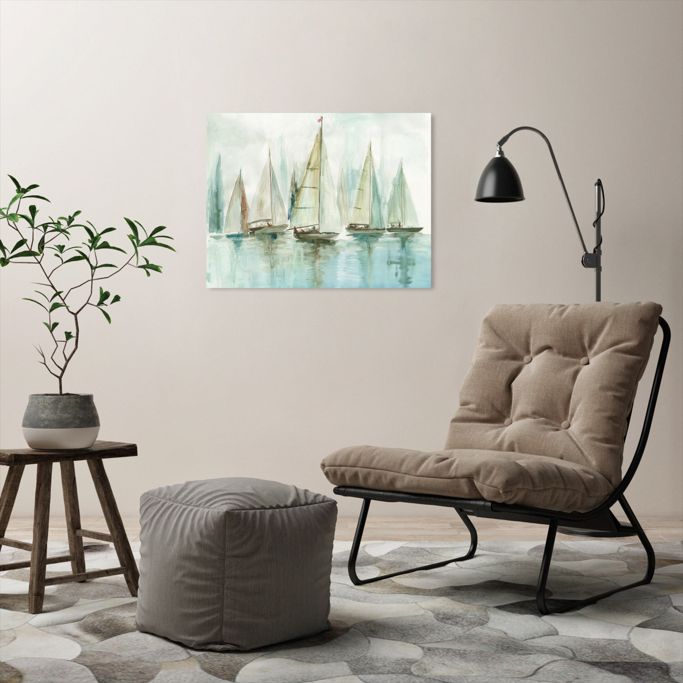 Blue Sailboats I by PI Creative Art - Wrapped Canvas - Americanflat