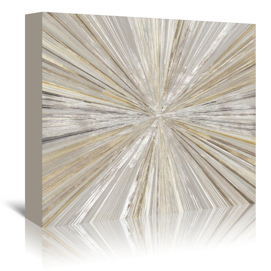 Americanflat - 16x20 Floating Canvas Champagne Gold - Floral Summer Vibe I by Pi Creative Art