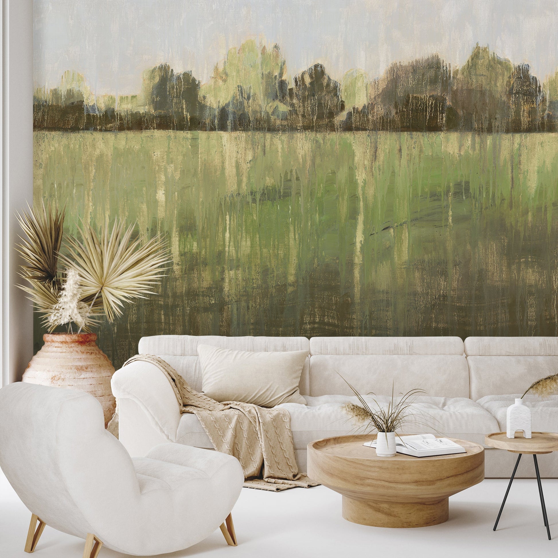 Peel & Stick Wall Mural - Green Field Iii By PI Creative Art