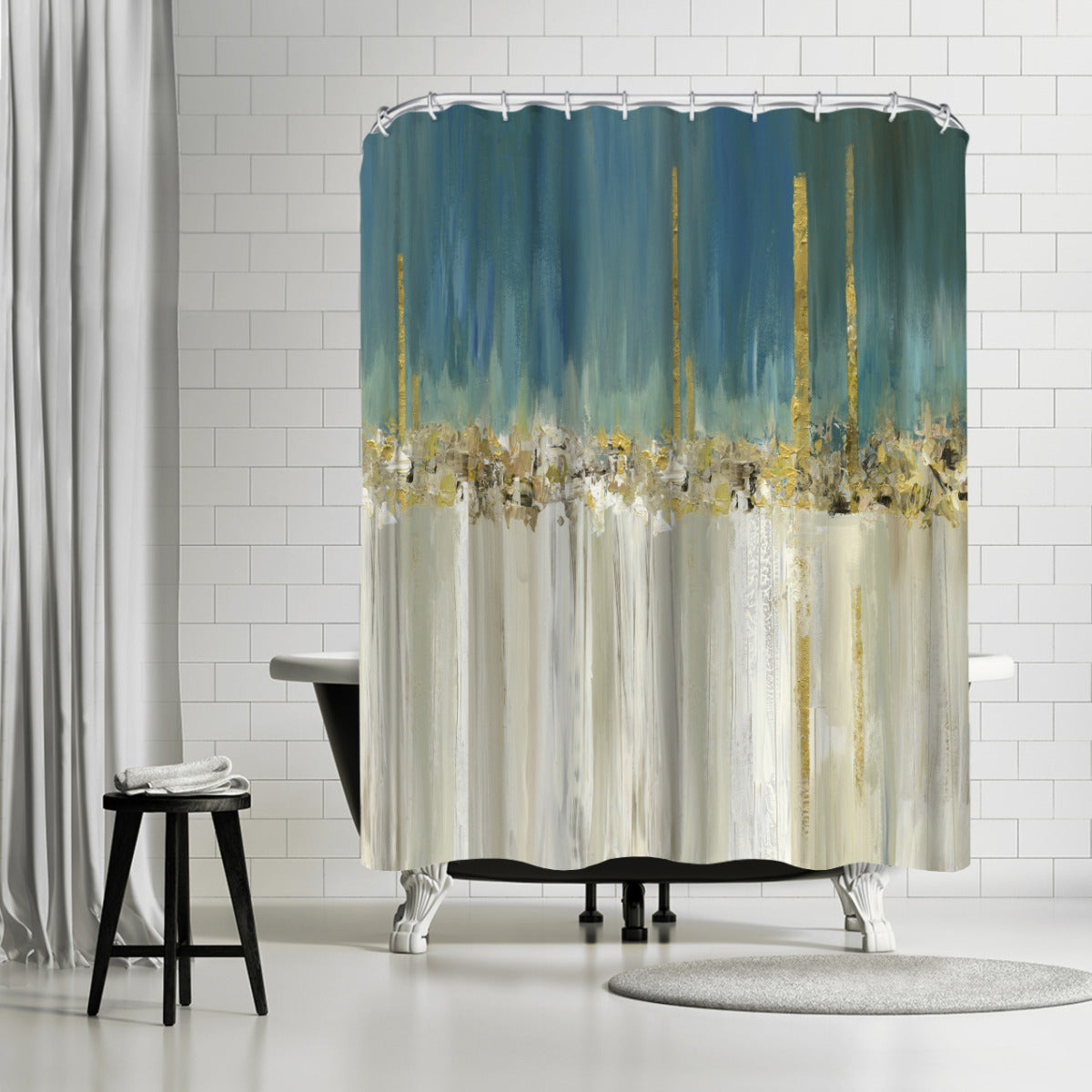 Shine A Light Ii by Pi Creative Art - Shower Curtain, Shower Curtain, 74" X 71"