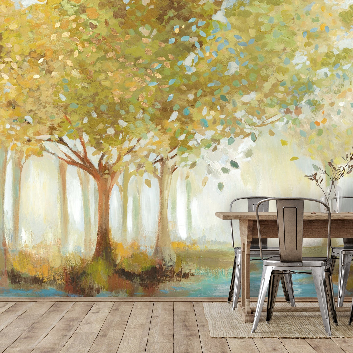 Peel & Stick Wall Mural - Forest River By PI Creative Art