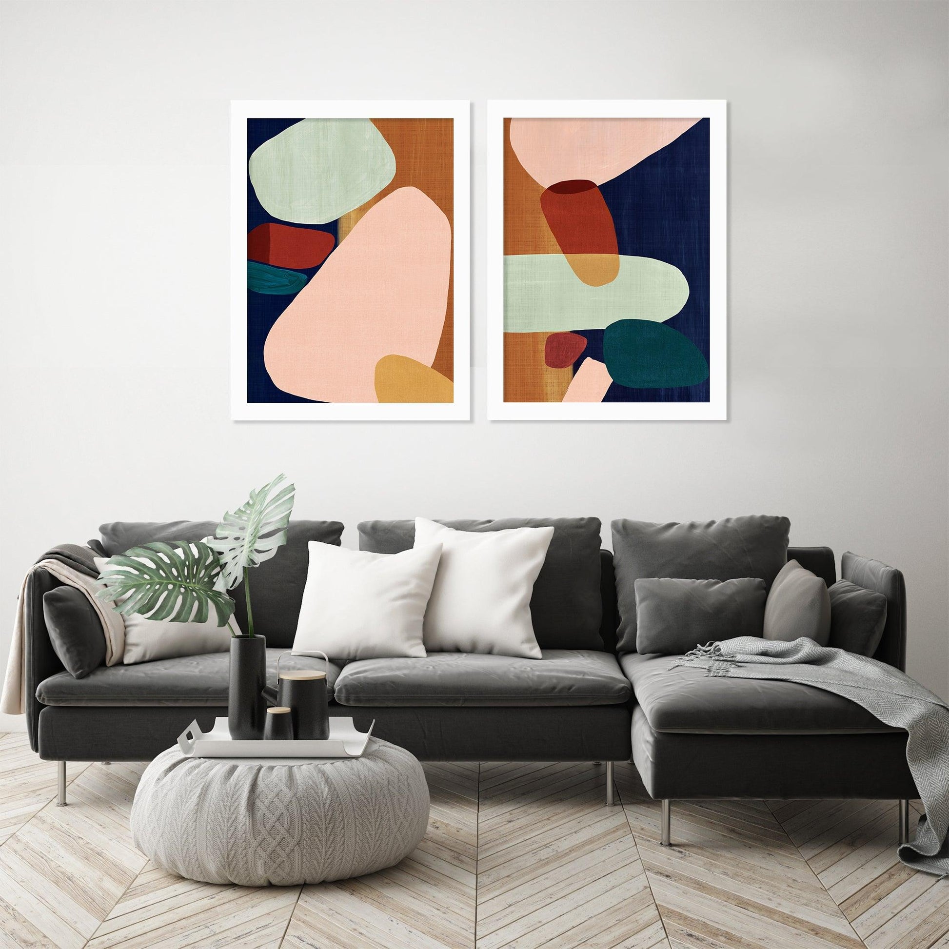 Stacking Pebbles by PI Creative Art - 2 Piece Framed Print Set - Americanflat